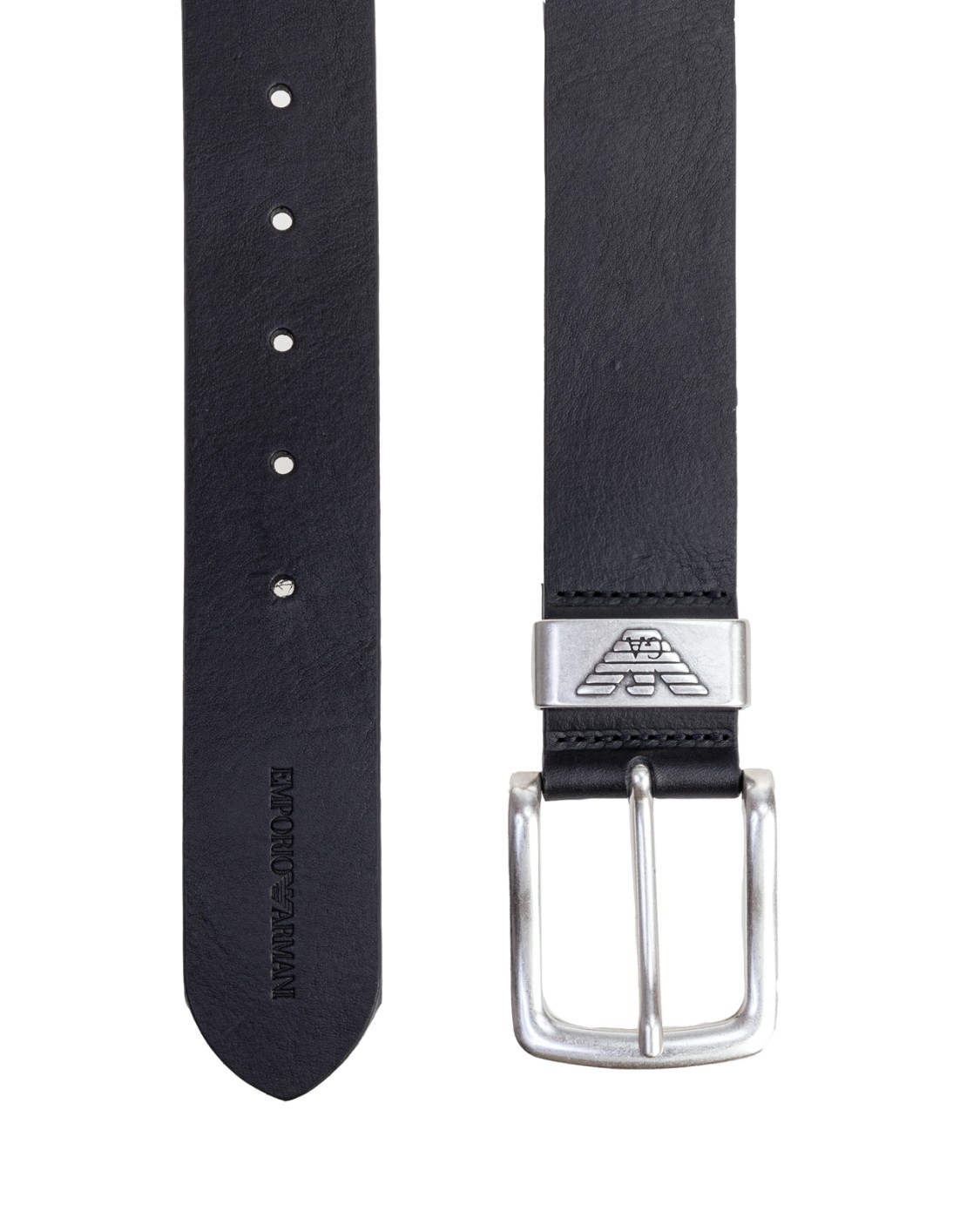 shop EMPORIO ARMANI  Cintura: Emporio Armani cintura in pelle con fibbia logata.
Altezza: 4 cm.
Pelle martellata.
Brand logo.
Tinta unita basic.
Chiusura con fibbia.
Composizione 100% Pelle di bovino.
Fabbricato in Italia.. Y4S201 YDD6G-80001 number 2695908